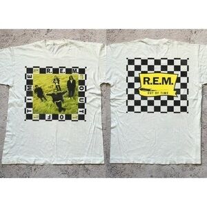 Rem Rock Band Out Of Time Unisex Shirt 90S Rem Music Band Album Shirt 2 Sided